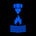 The Print Forge logo mark in blue on black